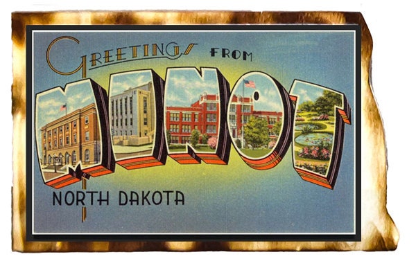 North Dakota Vintage Postcard Replica Fridge Magnet - Options Available