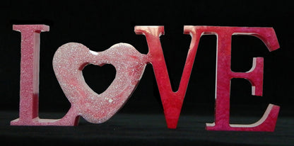 Resin LOVE Home Decor, Valentines Day Gift, Romantic Decor