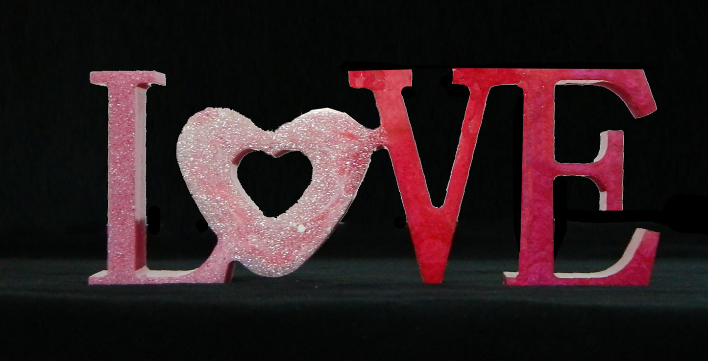 Resin LOVE Home Decor, Valentines Day Gift, Romantic Decor